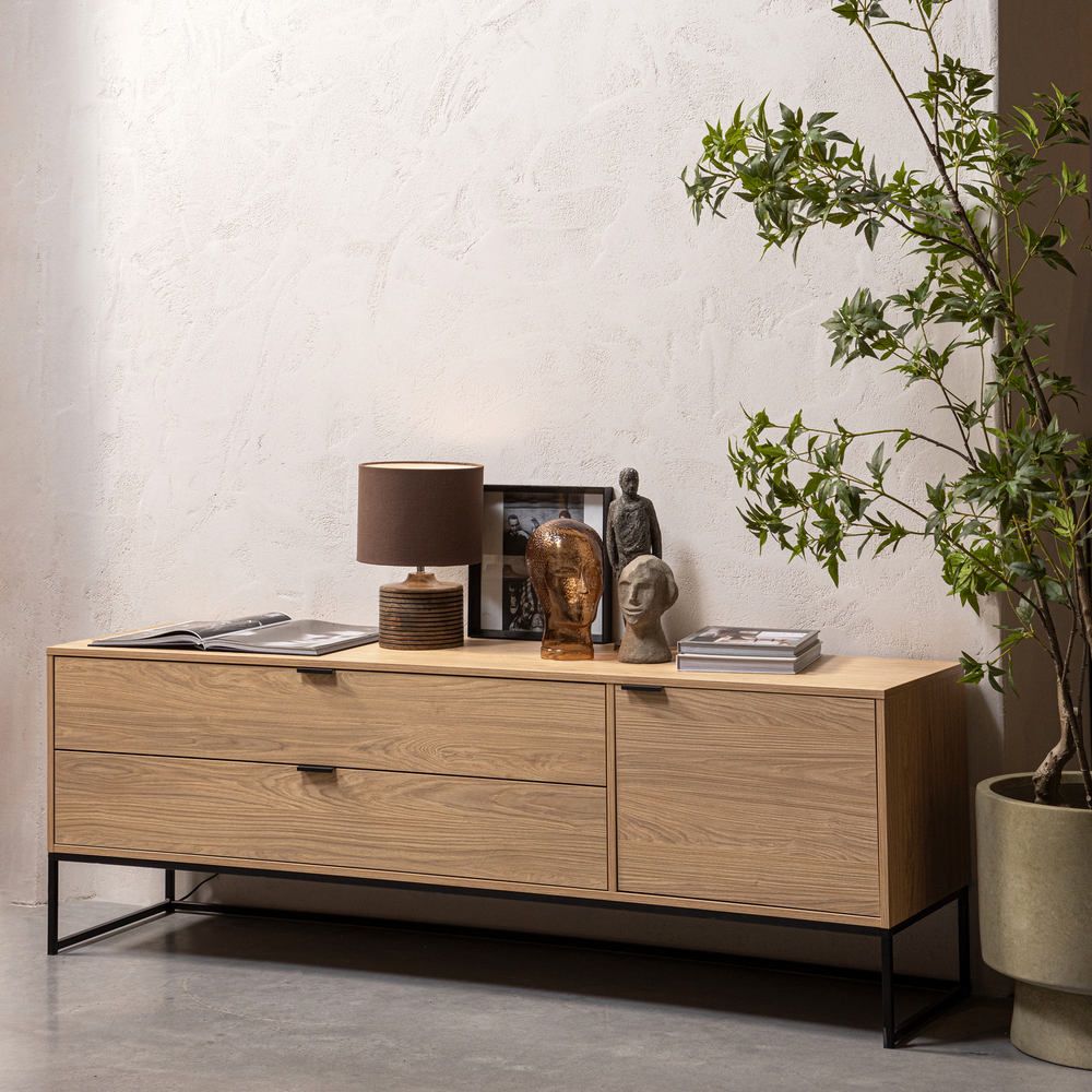 Silas tv meubel 180 cm eiken decor, sfeerfoto