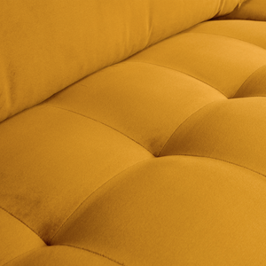 Rodeo classic 2,5-zits bank velvet oker, detail