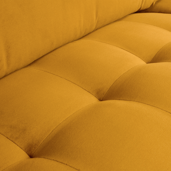 Rodeo classic 2,5-zits bank velvet oker, detail