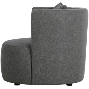 Explore fauteuil bouclé acier gris, vue de face