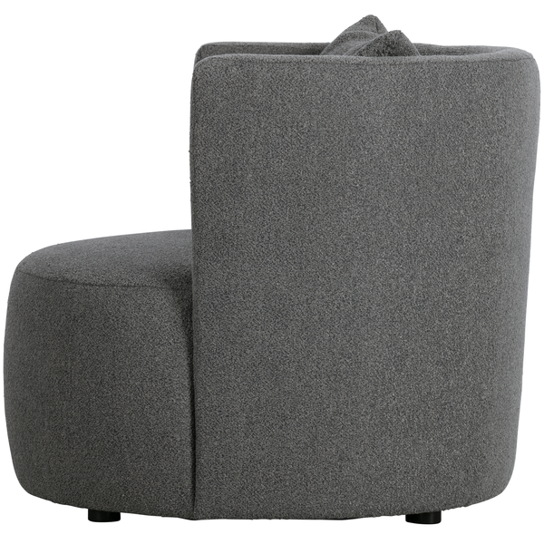 Explore fauteuil bouclé acier gris, vue de face