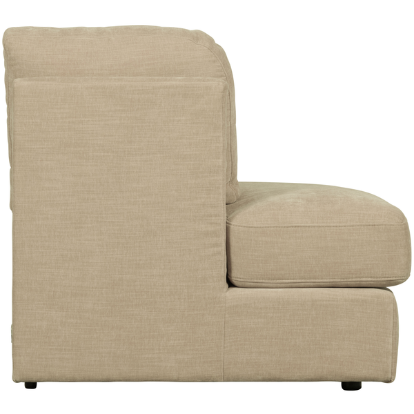 Family 1-seater element round corner left sand, left side