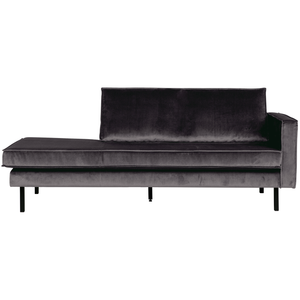 Rodeo daybed droite velvet anthracite, vue de face