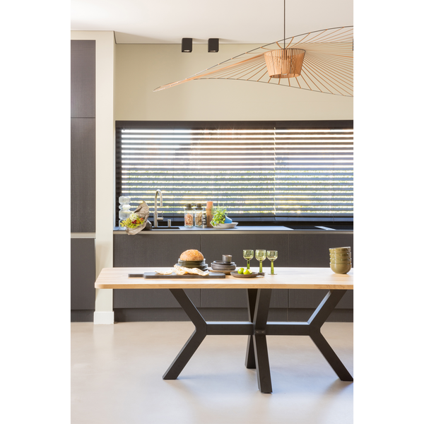 Combi Tablo XL plateau de table en chêne 240 x 100 cm avec pied Zeeland, photo d'ambiance