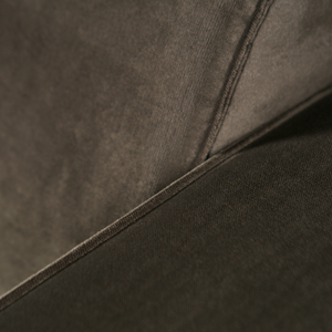 Statement corner sofa left velvet warm green, detail
