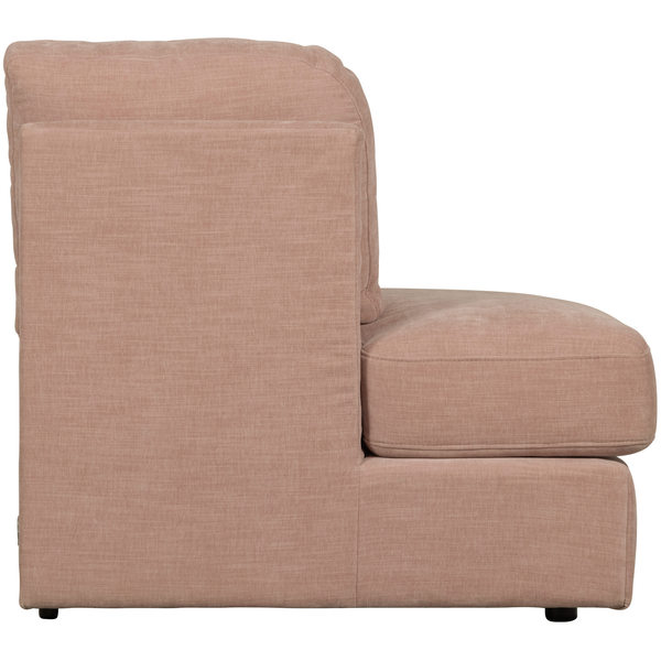 Family 1-place element angle rond gauche tissu rose, côté gauche