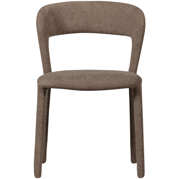 Noble dining chair taupe, front view