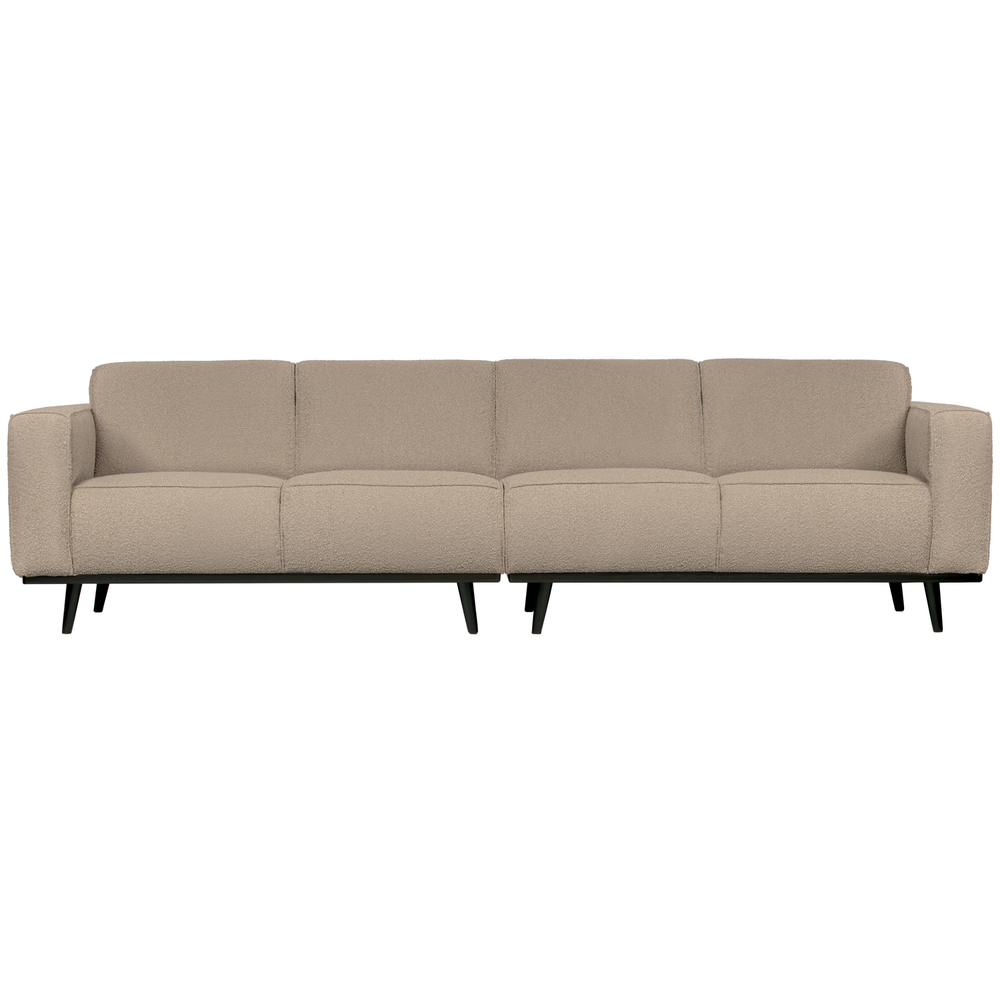 Statement 4-zits bank 280 cm bouclé beige, vooraanzicht