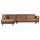 Statement corner sofa left ecoleather cognac