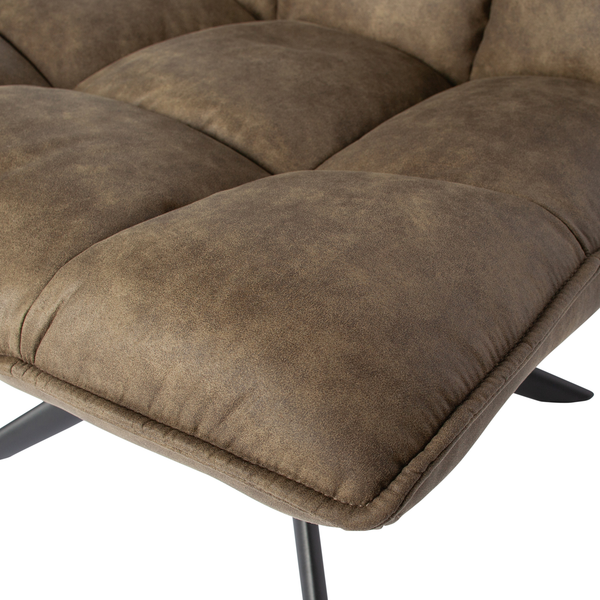 Jouke fauteuil cuir artificiel vert, détail