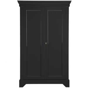 Isabel armoire massif mat noir, vue de face