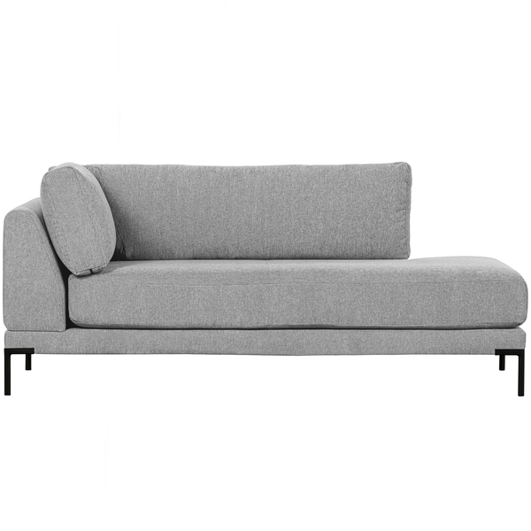 Couple lounge element right light grey, front view