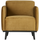 Statement arm chair velvet honey yellow