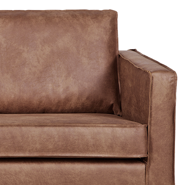 Rodeo 2,5-seater sofa ecoleather cognac, detail