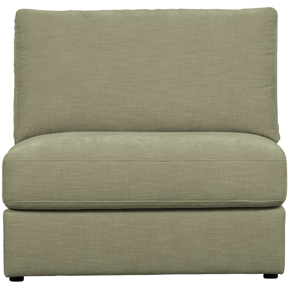 Family 1-seater element without arm green, front view