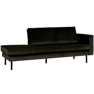 Rodeo daybed right velvet dark green, front view