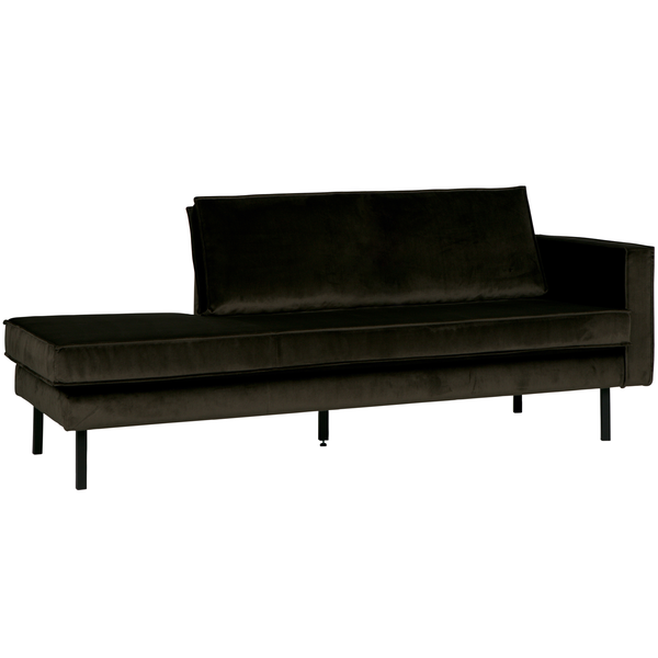 Rodeo daybed right velvet dark green, front view