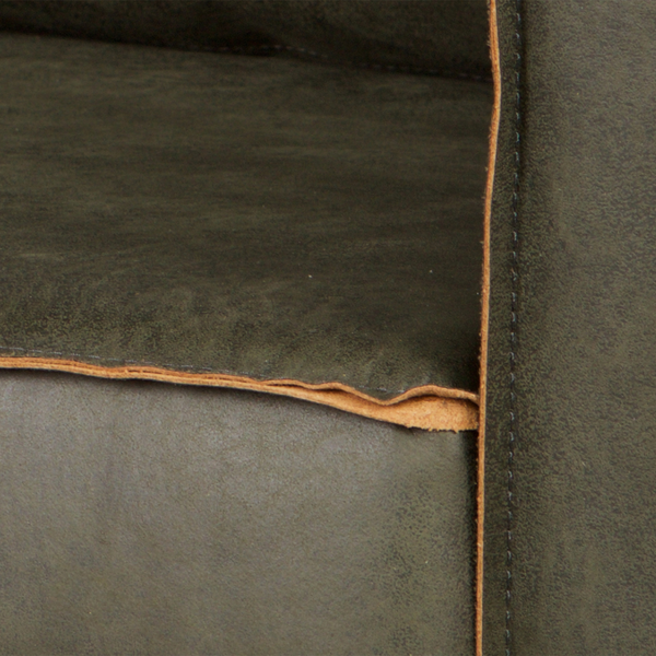 Rodeo fauteuil eco cuir army, détail