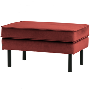 Rodeo tabouret sur jambes velvet marron, vue de face