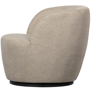 Serra swivel chair woven fabric sand, left side