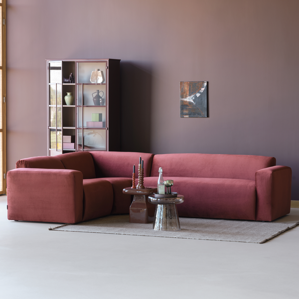 Mojo Base 2-seater element arm right velvet c.brown, room setting