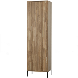 New gravure armoire avec tiroir chêne naturel, vue de face inclinée