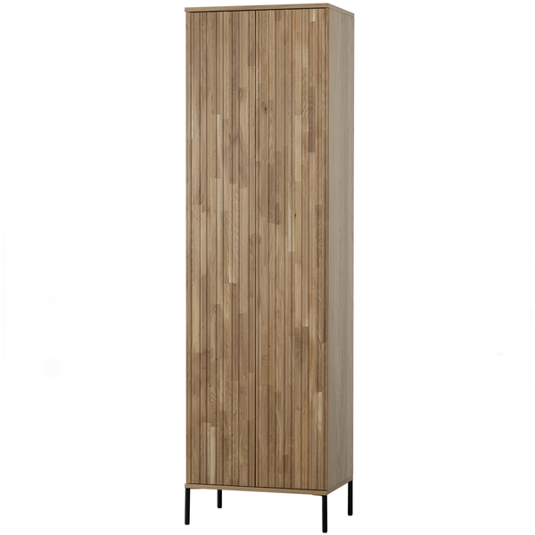 New gravure armoire avec tiroir chêne naturel, vue de face inclinée