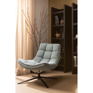 Maudi swivel armchair blue stone, room setting
