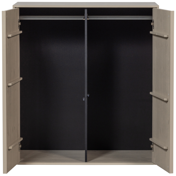 Daily Closet double 110x100 cm pin dakargrau, vue de face