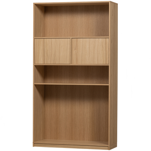 Modulair upper cabinet 110 cm oak natural matt, angled front view