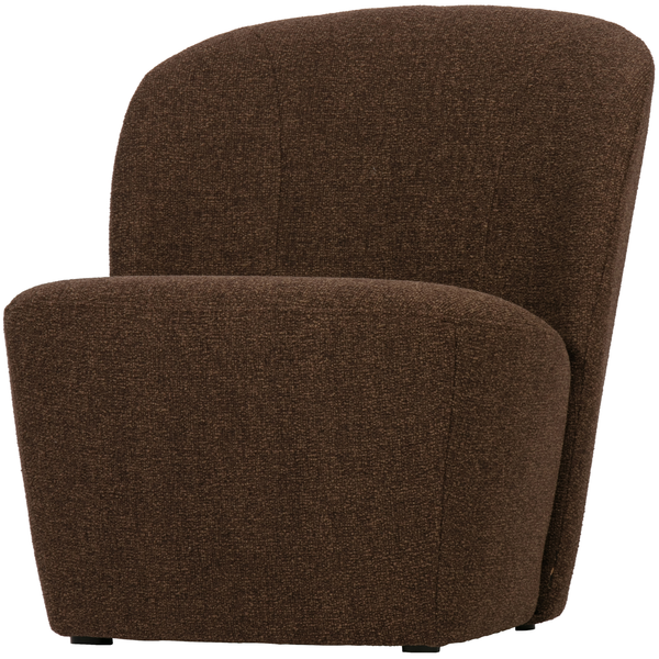 Lofty armchair brown melange, angled front view