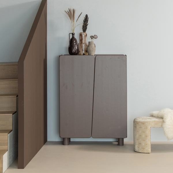 Root 2-doors cabinet pine truffle brown, room setting