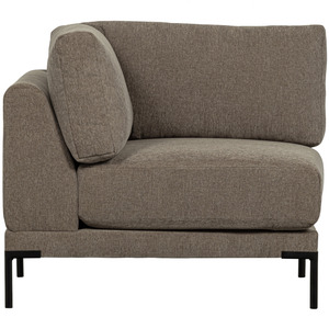 Couple corner element taupe, front view