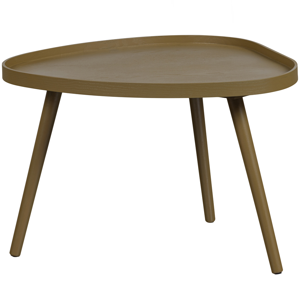Mae side table organic wood sepia, front view