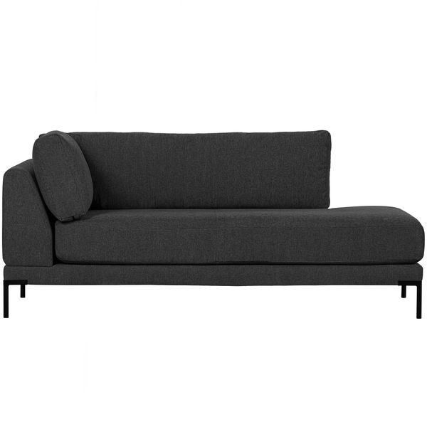 Couple lounge element right dark grey, front view