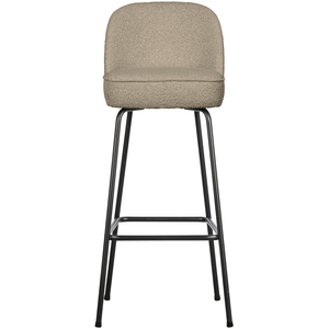 Vogue barstoel 80 cm bouclé beige, vooraanzicht