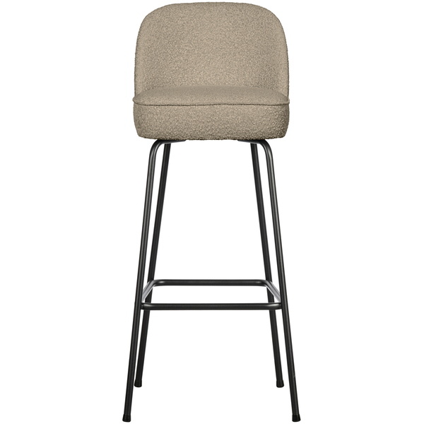 Vogue barstoel 80 cm bouclé beige, vooraanzicht