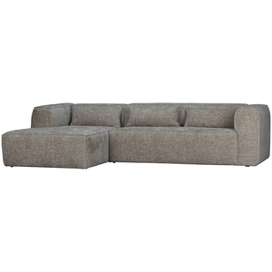 Bean corner sofa left chunky melange travertin, front view
