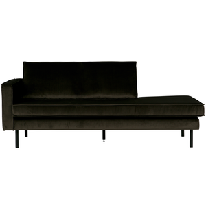 Rodeo daybed left velvet dark green, front view