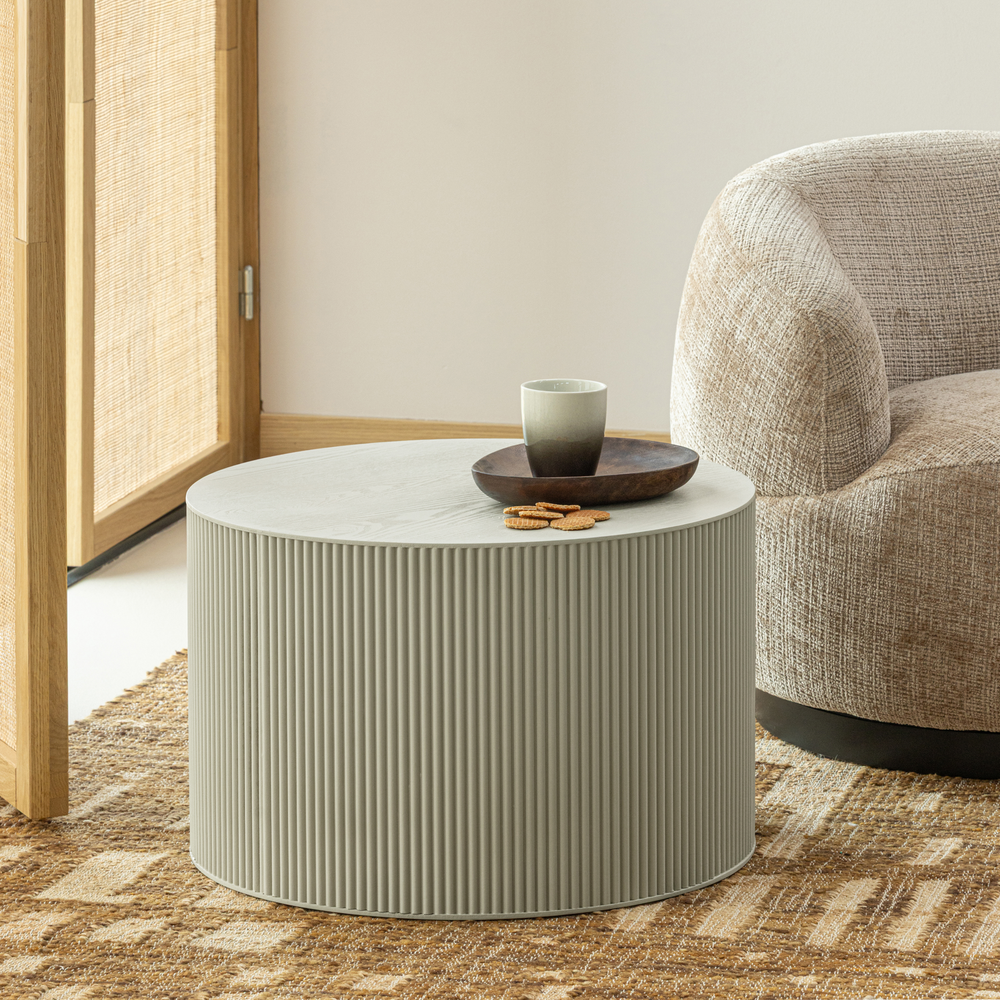 Sanne bijzettafel rond antiek beige, sfeerfoto