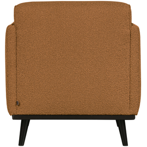Statement arm chair bouclé beurre, vue de dos