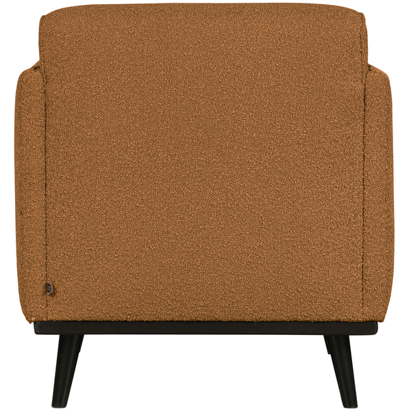 Statement arm chair bouclé beurre, vue de dos