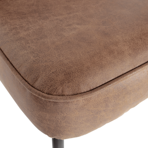 Vogue dining chair ecoleather cognac, detail