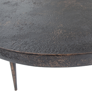 Bounds sidetable XL wood/metal antique gold 40xø76 cm, detail
