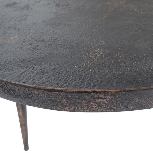 Bounds sidetable XL wood/metal antique gold 40xø76 cm, detail