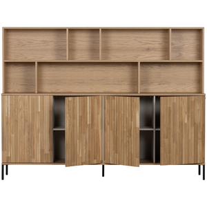 New Gravure wandkast eiken blanke lak, vooraanzicht