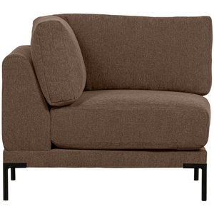 Couple corner element chocolate brown, front view