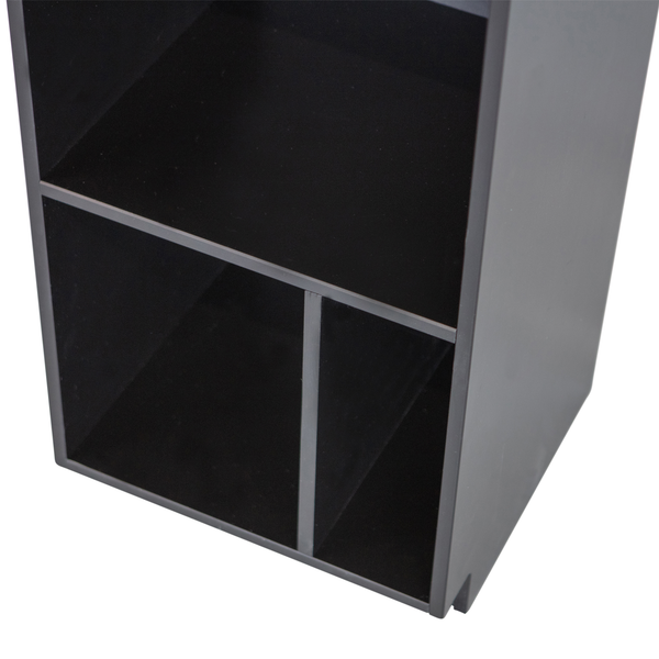 Finca shelves ouvertes bois 40 cm profond noir, détail