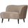 Sara lounge armchair right velvet khaki