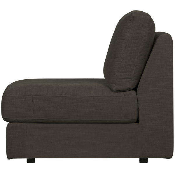 Family 1-seater element without arm anthracite, front view